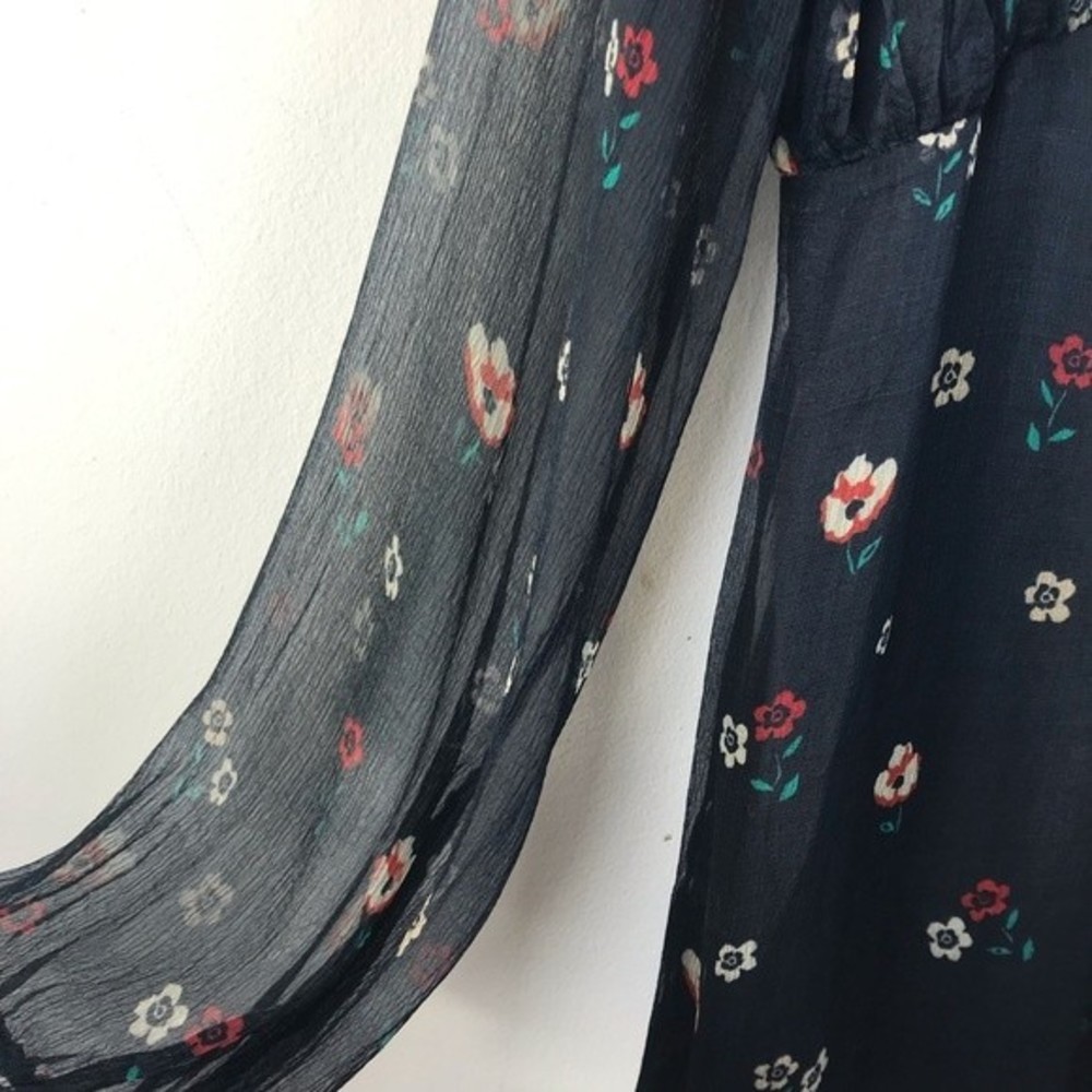 Rahi ditsy sweetheart Bohemian Boho Peasant Floral Print Festival mini dress M - Picture 9 of 9